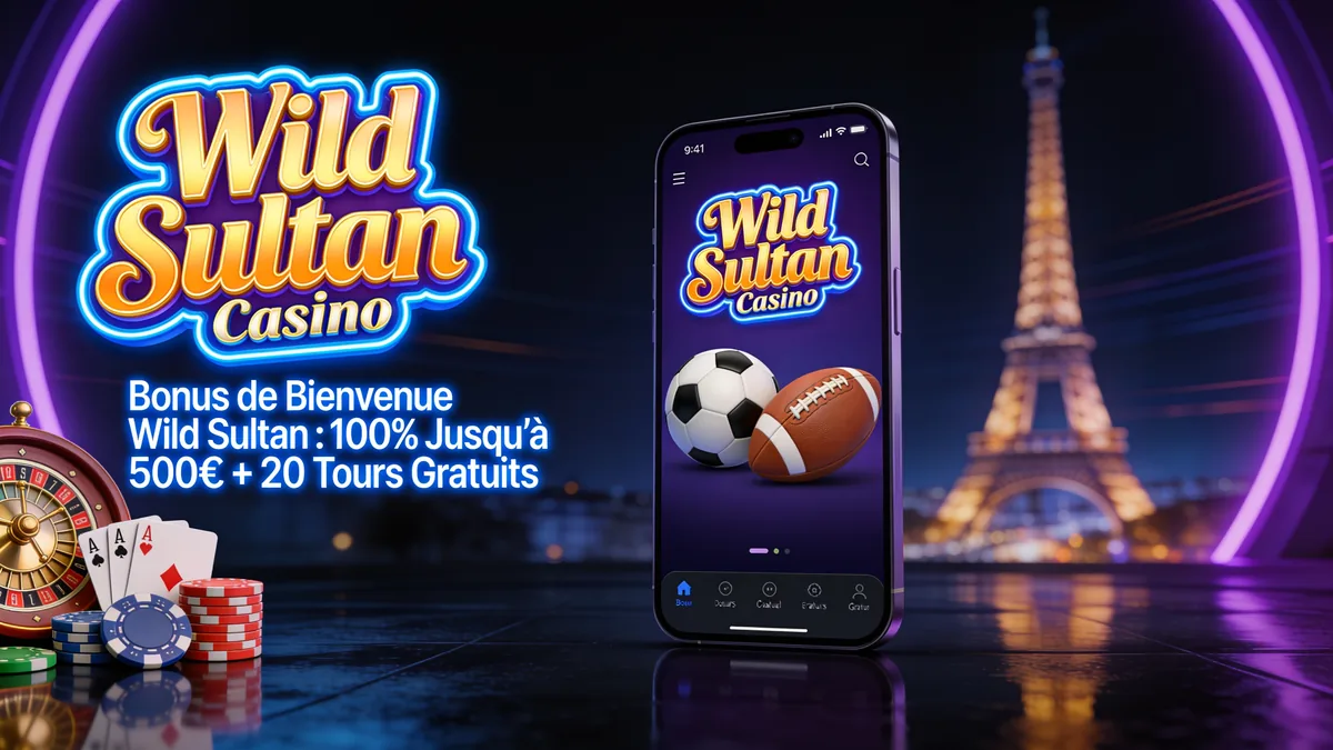 wild sultan casino en France — Bonus de Bienvenue Wild Sultan : 100% Jusqu'à 500€ + 20 Tours Gratuits